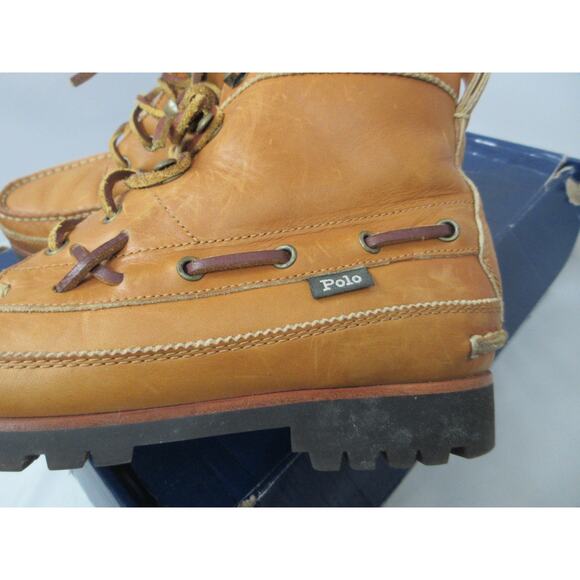 Polo Ralph Lauren Ranger Mid Boots Size 7 in Tan Leather Shearling main image 6